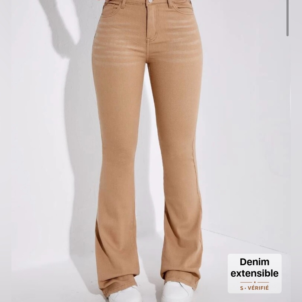 Women's Kaki Bootcut Flare Jeans